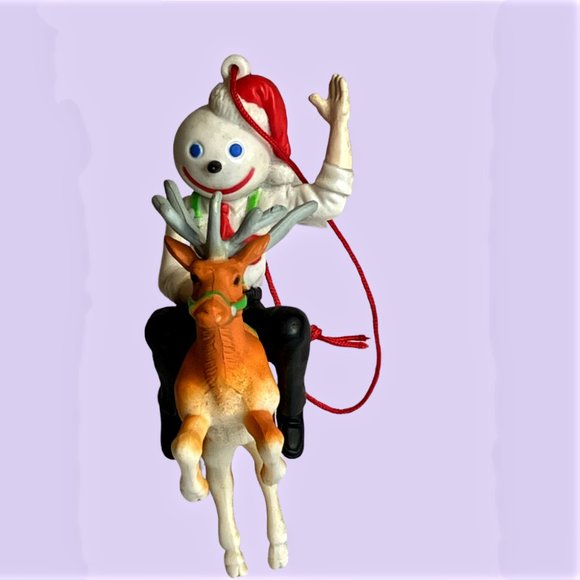 Vtg Jack In The Box Kids Meal Christmas Tree Ornament's Jack Reindeer & Snowman - Picture 5 of 8